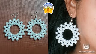 Wow!! How beautiful this earrings||কানের দুল||পুতির কাজ