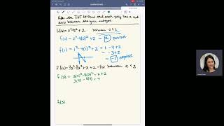Using the intermediate value theorem to find the real zeros of a polynomial function