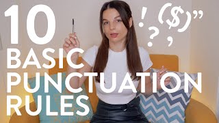 10 Basic English Punctuation Rules: Beginner English Class (English Writing Tips with Alisha)