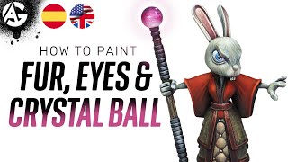 How to paint EYES 👀 FUR 🐰 Crystal Ball 🟣 / Como Pintar OJOS 👀 , PELAJE 🐰 \u0026 Bola de cristal 🟣