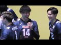 【４k】　fivb　パリ五輪予選　ワールドカップバレー２０２３　2023年10月８日　日本　vs　アメリカ戦　　高橋藍選手　山内晶大選手　＆ベンチでの石川祐希選手と西田有志選手の様子