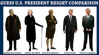 Can You Guess U S Presidents Height Comparison   Shortest Vs Tallest ! World Quiz ! Brain Puzzle