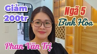 Hạ giá 200tr bán nhanh nhà mới full nội thất đường Phan Văn Trị, ngay ngã 5 Bình Hòa