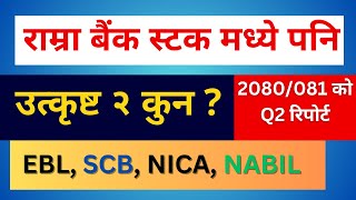 Best Bank Share to Buy in Nepal Based on Q2 Report | Stock Comparison Of EBL, SCB, NICA, NABIL