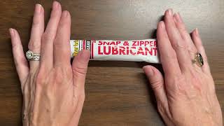 HONEST REVIEW | Snap and Zipper Lubricant