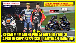 LUCA 10‼️MARINI PAKAI MOTOR ZARCO🏍️BEZZECCHI GANTIKAN IANNONE🔥MEREGALLI BELUM MENYERAH🏁