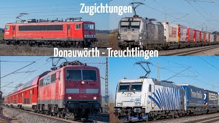 Zugsichtungen zwischen Donauwörth u. Treuchtlingen mit tollen Highlights: BR155, 111, tolle Vectrons