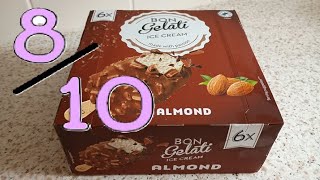 Lidl Bon Gelati Almond Ice Cream Snacks Food Review Lollies £2.79  6 pack 720ml