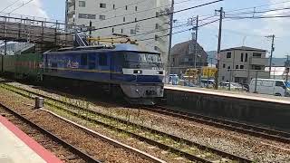 55レJR貨物桃太郎EF210−341西条駅