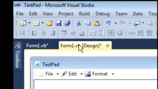 visual basic 2010 - NotePad - TextPad