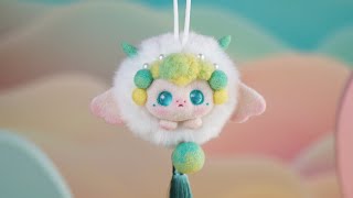 淘宝【梧桐家羊毛毡】“萌兽啵啵”羊毛毡视频教学 Cute Monster fluffy ball Wool Felt DIY Tutorial