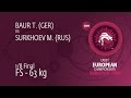 1/8 FS - 63 kg: M. SURKHOEV (RUS) df. T. BAUR (GER) by TF, 12-2