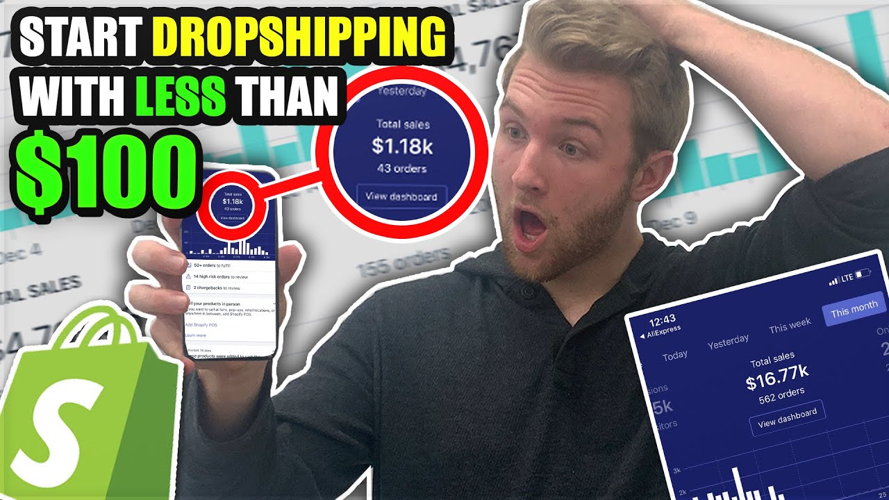 Start DROPSHIPPING With LESS Than $100 (Easy Beginner Strategy) - YouTube