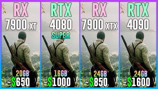 RX 7900 XT vs RTX 4080 SUPER vs RX 7900 XTX vs RTX 4090 - Test in 25 Games