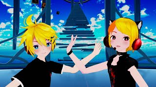 【VOCALOID MMD】 Happy Synthesizer ハッピーシンセサイザ (Sour式 鏡音レン,  96猫  Kagamine Len ,KuroNeko)