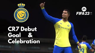 Cristiano Ronaldo Debut, First Goal & Iconic Celebration for Al Nassr | FIFA 23 PS5 Gameplay
