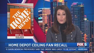 Home Depot Recalls Ceiling Fans