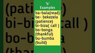 Lesson 2: Izaqi zesiNdebele (Consonants) Funda ibala 'b'.