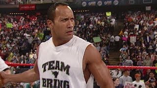 The Rock Issues An Open Challenge For The Wcw World Championship Smackdown September 13 2001