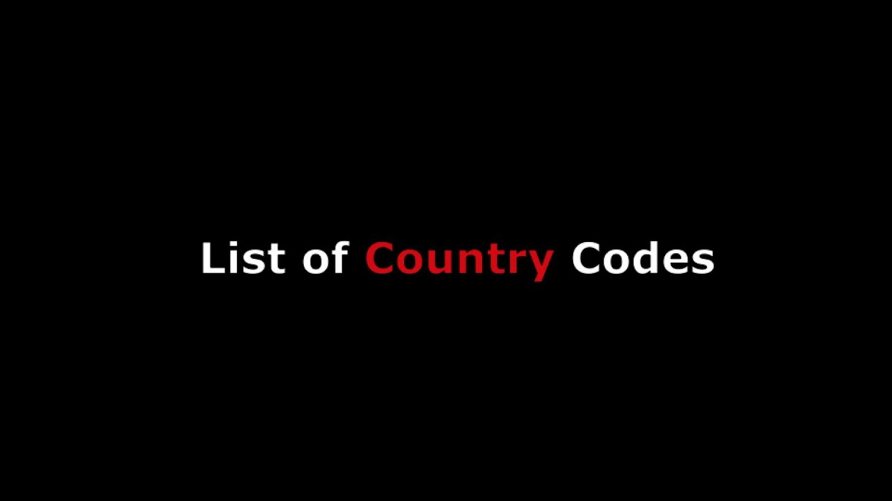 Phone Country Code List