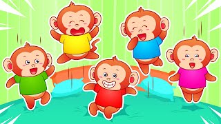 Five Little Monkeys Jumping On The Bed - Funny Kids Songs & Nursery Rhymes by Zee Zee