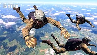 NATO paratroopers jump together in Poland