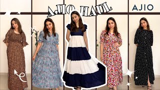 HUGE AJIO Dresses Haul 🎀 || Modest Dresses || Tanisha Madhok #ajiodresshaul #ajiohaul #ajio