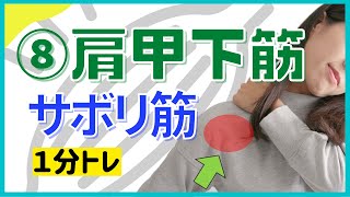 【サボり筋１分トレ】肩甲下筋 50肩解消に肩の前側のトレーニング