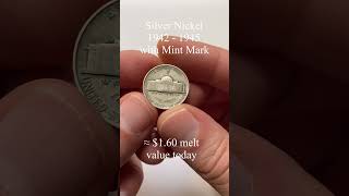 $1 of Silver Nickels has more Silver than $1 face value of any other US Coin 🤔