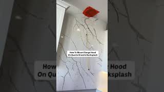 How To Mount Range Hood On Quartz/Granite Backsplash. #handyman #wallmount #quartz #backsplash #diy