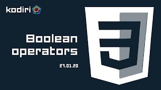 JS workshop - Boolean operators - 27-01-20