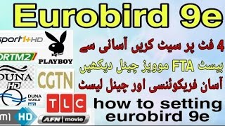 how to set eurobird 9e on 4 foot dish, eurobird 9e dish setting, F official tv