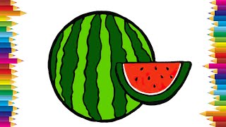 How To Draw Watermelon || Watermelon Drawing ||