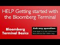 Help & getting started with the Bloomberg Terminal