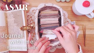 ASMR| 2025年コラージュ初め😊Scrapbooking Journaling Relaxing sounds