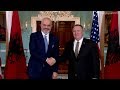 Secretary of State Mike Pompeo camera spray with Albanian Prime Minister Edi Rama