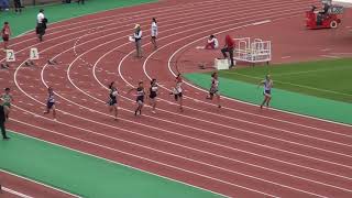 2019.11.03 福岡県秋季記録会 中学女子100ｍ 6組