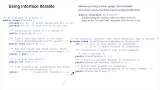 Iterator/Iterable 5. Making class Stack Iterable