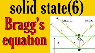 Bragg's equation in hindi, solid state bsc 1st year physical chemistry notes knowledge adda