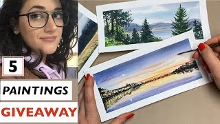 Painting small landscapes. UNINTENTIONAL ASMR