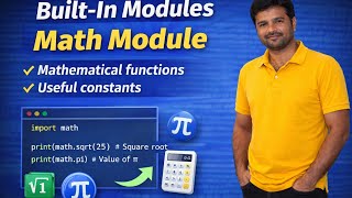 Math Module in Python | Complete Tutorial in Telugu 🔥