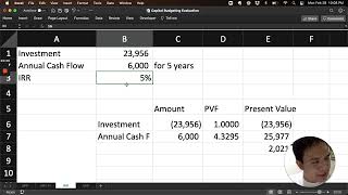 Capital Budgeting Evaluation - Internal Rate of Return