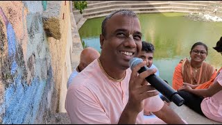 ISKCON Dwaraka - Somnath Yatra - Day 2 - At Nrga Kunda with H.G. Jagat Sakshi Prabhu