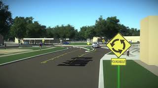 Five Points Improved Intersection Simulation