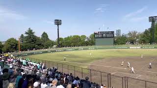 高校野球 東京都春季大会準決勝 二松学舎大付 柴田怜英選手 8回裏同点タイムリー二塁打