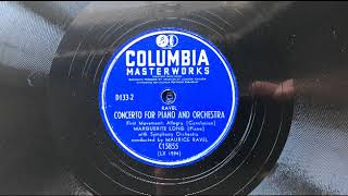 [78rpm] Ravel PC G MargueriteLong Ravel Orch 1932 Columbia D133