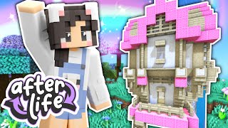 💜Building My Starter Survival House! Minecraft Afterlife SMP Ep.1