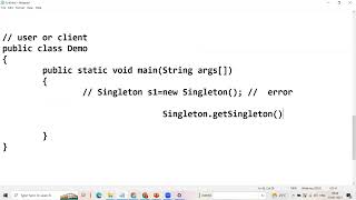 Core JAVA 19 What is Singleton