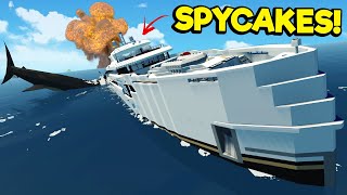 A MEGALODON Destroyed Spycakes & My EXPENSIVE Yacht! (Stormworks Multiplayer)
