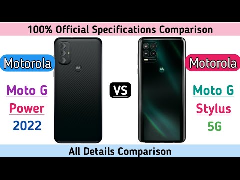 Motorola Moto G Power 2022 Vs Motorola Moto G Stylus 5G - YouTube